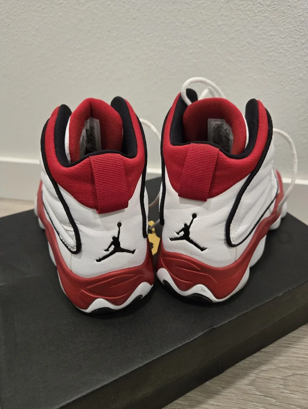 Jordan Pro Strong (GS)  White/Black/Red Shoe